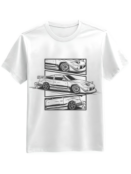 Koszulka Koszulka Męska Nissan 180sx Biała - Śmieszne T-Shirty z Nadrukami ?