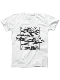Koszulka Koszulka Damska Nissan 180sx Biała - Śmieszne T-Shirty z Nadrukami ?