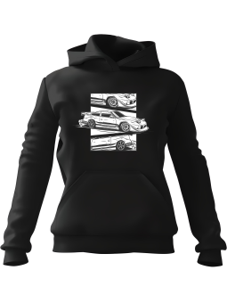 Bluza Męska z kapturem Nissan 180sx Czarna - Śmieszne gadżety z Nadrukami ?