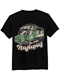 Koszulka Koszulka Męska Camper Na Dziko Najlepiej Czarna - Mustang Motoryzacja