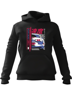 Bluza Męska z kapturem Drift Car Czarna - Śmieszne gadżety z Nadrukami ?