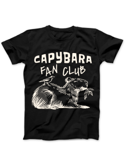 Koszulka Koszulka Damska Capybara Fan Club Czarna - Śmieszne T-Shirty z Nadrukami ?