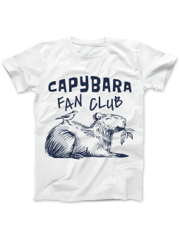 Koszulka Koszulka Damska Capybara Fan Club Biała - Śmieszne T-Shirty z Nadrukami ?