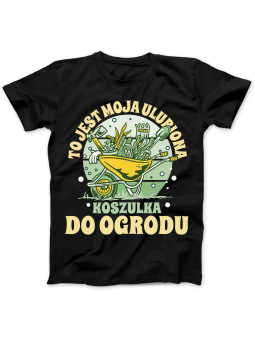 Koszulka Koszulka Damska To Jest Moja Ulubiona Koszulka Do Ogrodu Czarna - Śmieszne T-Shirty z Nadrukami ?
