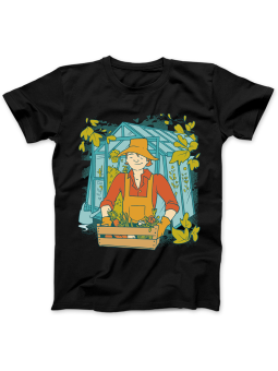 Koszulka Koszulka Damska Ogrodnik z Warzywami Czarna - Śmieszne T-Shirty z Nadrukami ?