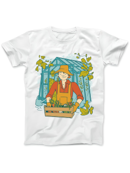 Koszulka Koszulka Damska Ogrodnik z Warzywami Biała - Śmieszne T-Shirty z Nadrukami ?