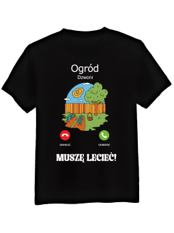 Koszulka Koszulka Męska Ogród Dzwoni Czarna - Mustang Motoryzacja