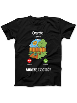 Koszulka Koszulka Damska Ogród Dzwoni Czarna - Śmieszne T-Shirty z Nadrukami ?