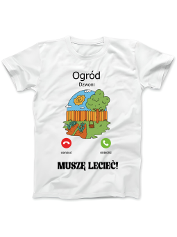 Koszulka Koszulka Damska Ogród Dzwoni Biała - Śmieszne T-Shirty z Nadrukami ?