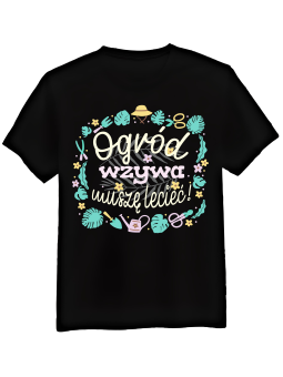 Koszulka Koszulka Męska Ogród Wzywa Czarna - Mustang Motoryzacja