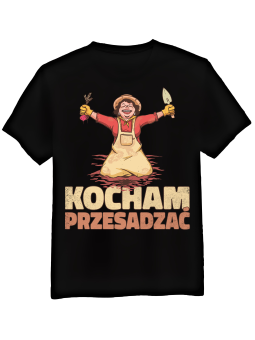 Koszulka Koszulka Męska Kocham Przesadzać Czarna - Mustang Motoryzacja