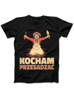 Koszulka Koszulka Damska Kocham Przesadzać Czarna - Śmieszne T-Shirty z Nadrukami ?