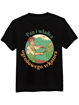 Koszulka Koszulka Męska Pan i Władca Sekatora Czarna - Mustang Motoryzacja