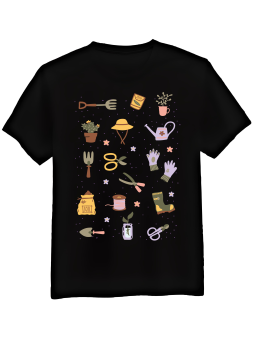 Koszulka Koszulka Męska Narzędzia Ogrodowe Czarna - Mustang Motoryzacja