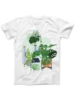 Koszulka Koszulka Damska Home Jungle Biała - Śmieszne T-Shirty z Nadrukami ?
