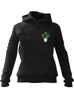 Bluza Męska z kapturem Monstera Nadruk Na Piersi Czarna - Śmieszne gadżety z Nadrukami ?