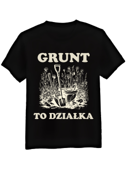 Koszulka Koszulka Męska Grunt To Działka Czarna - Mustang Motoryzacja