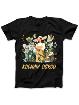 Koszulka Koszulka Damska Kocham Ogród Czarna - Śmieszne T-Shirty z Nadrukami ?