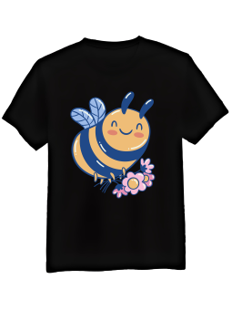 Koszulka Koszulka Męska Słodka Pszczółka Czarna - Mustang Motoryzacja