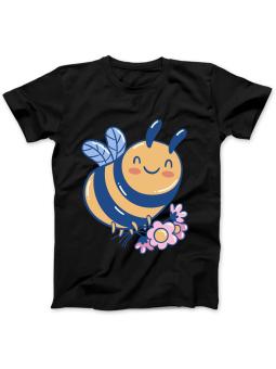 Koszulka Koszulka Damska Słodka Pszczółka Czarna - Śmieszne T-Shirty z Nadrukami ?