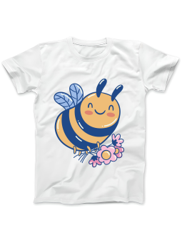 Koszulka Koszulka Damska Słodka Pszczółka Biała - Śmieszne T-Shirty z Nadrukami ?