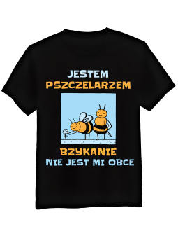 Koszulka Koszulka Męska Jestem Pszczelarzem Czarna - Mustang Motoryzacja