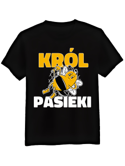 Koszulka Koszulka Męska Król Pasieki Czarna - Mustang Motoryzacja