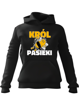 Bluza Męska z kapturem Król Pasieki Czarna - Śmieszne gadżety z Nadrukami ?