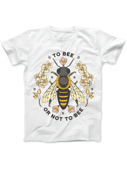 Koszulka Koszulka Damska To Bee Or Not To Bee Biała - Śmieszne T-Shirty z Nadrukami ?