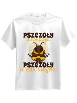 Koszulka Koszulka Męska Pszczoły To Nie Pasja Biała - Mustang Motoryzacja