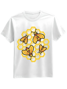 Koszulka Koszulka Męska Cztery Pszczoły Biała - Mustang Motoryzacja