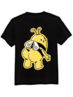 Koszulka Koszulka Męska Śmieszna Pszczółka Czarna - Mustang Motoryzacja