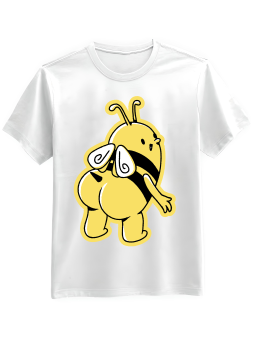 Koszulka Koszulka Męska Śmieszna Pszczółka Biała - Mustang Motoryzacja