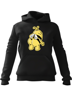 Bluza Męska z kapturem Śmieszna Pszczółka Czarna - Śmieszne gadżety z Nadrukami ?