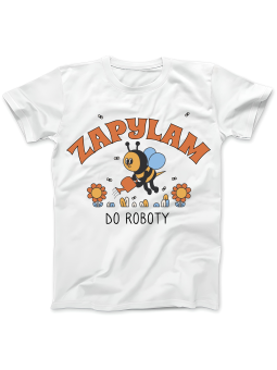 Koszulka Koszulka Damska Zapylam Do Roboty Biała - Śmieszne T-Shirty z Nadrukami ?