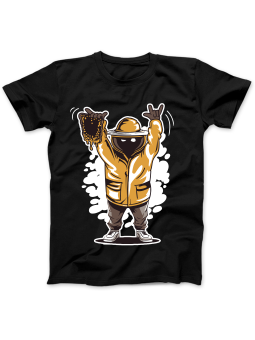 Koszulka Koszulka Damska Pszczelarz Rock Czarna - Śmieszne T-Shirty z Nadrukami ?