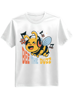 Koszulka Koszulka Męska Bee The Buzz Biała - Mustang Motoryzacja