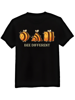 Koszulka Koszulka Męska Bee Different Czarna - Mustang Motoryzacja