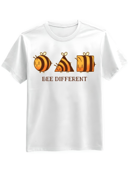 Koszulka Koszulka Męska Bee Different Biała - Mustang Motoryzacja