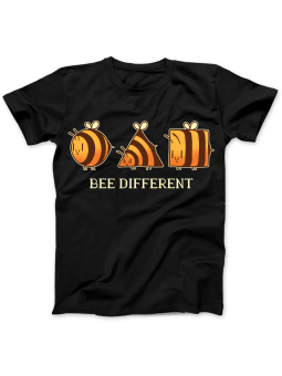 Koszulka Koszulka Damska Bee Different Czarna - Śmieszne T-Shirty z Nadrukami ?