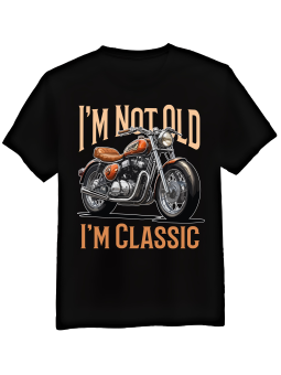 Koszulka Koszulka Męska Motocykl I'm Not Old Czarna - Mustang Motoryzacja