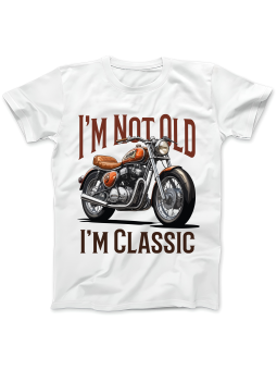 Koszulka Koszulka Damska Motocykl I'm Not Old Biała - Śmieszne T-Shirty z Nadrukami ?
