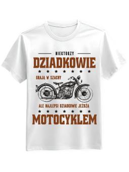 Koszulka męska Motor Niektórzy Dziadkowie biała | HiPanda