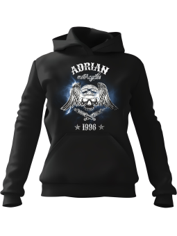 Bluza Męska z kapturem Motorcycles Czaszka [WYBIERZ IMIĘ I ROCZNIK] - Śmieszne gadżety z Nadrukami ?