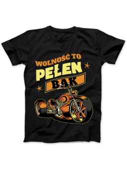 Koszulka Koszulka Damska Wolność To Pełen Bak Czarna - Śmieszne T-Shirty z Nadrukami ?