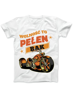 Koszulka Koszulka Damska Wolność To Pełen Bak Biała - Śmieszne T-Shirty z Nadrukami ?