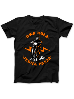 Koszulka Koszulka Damska Dwa Koła Jedna Pasja Czarna - Śmieszne T-Shirty z Nadrukami ?