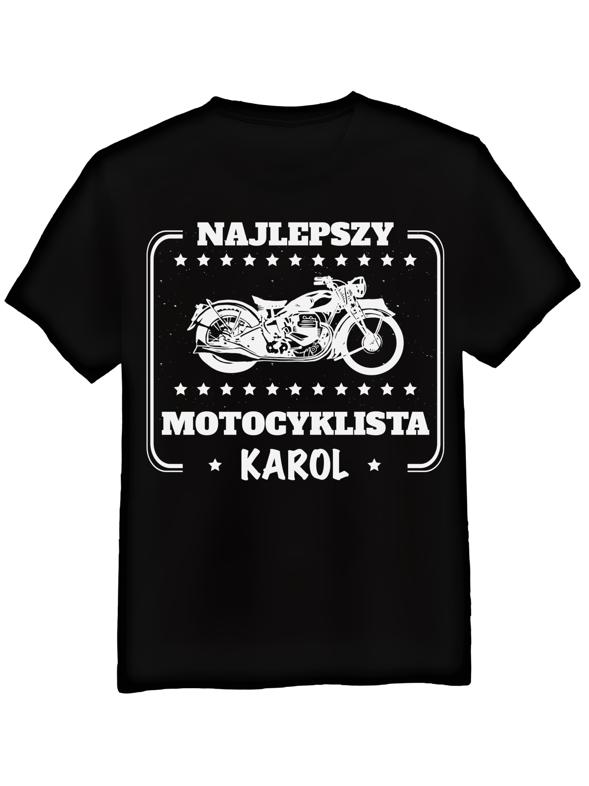 Koszulka Koszulka Męska Najlepszy Motocyklista [WYBIERZ IMIĘ] - Śmieszne T-Shirty z Nadrukami ?