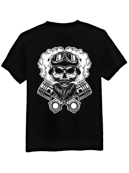 Koszulka Koszulka Męska Bearded Skull Czarna - Mustang Motoryzacja