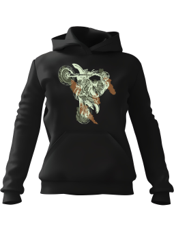 Bluza Męska z kapturem Motocross Plamy Czarna - Śmieszne gadżety z Nadrukami ?